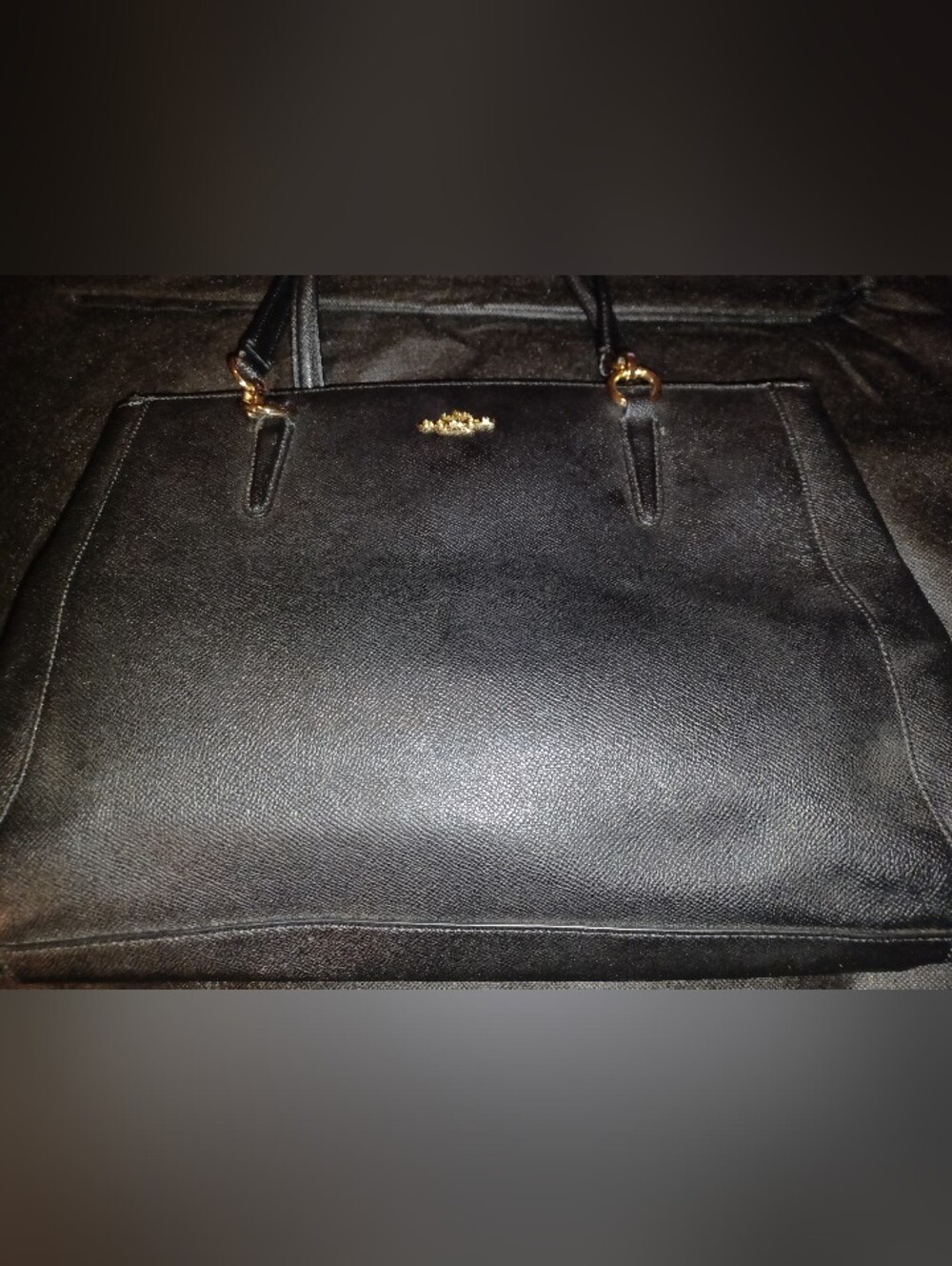 Coach black Christie carryall tote bag.